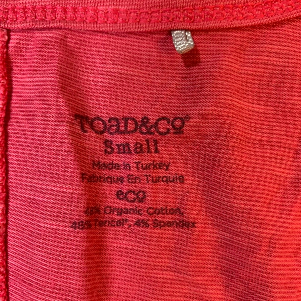 Toad&Co Womens Small Pink Short Sleeve V-Neck Casual T-Shirt Dress Pocket READ - Picture 3 of 13